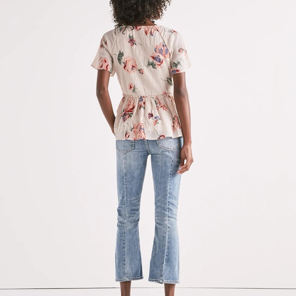 Lucky Brand Floral Flutter Top - Picture 2 of 4